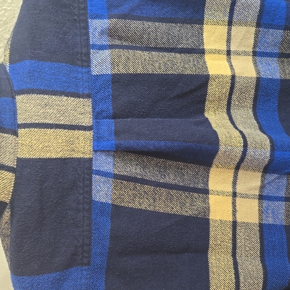 Levi's Blue Plaid Shirt Large Flannel Long Sleeve Cabincore Winter Cozy Fall - Picture 7 of 7